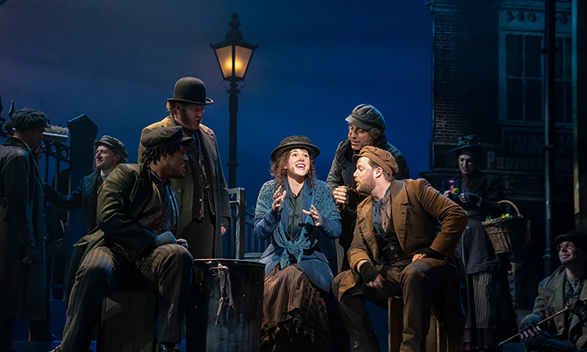 Shavey Brown, Mark Aldrich, Shereen Ahmed, William Michals, and Colin Anderson in the national tour of My Fair Lady